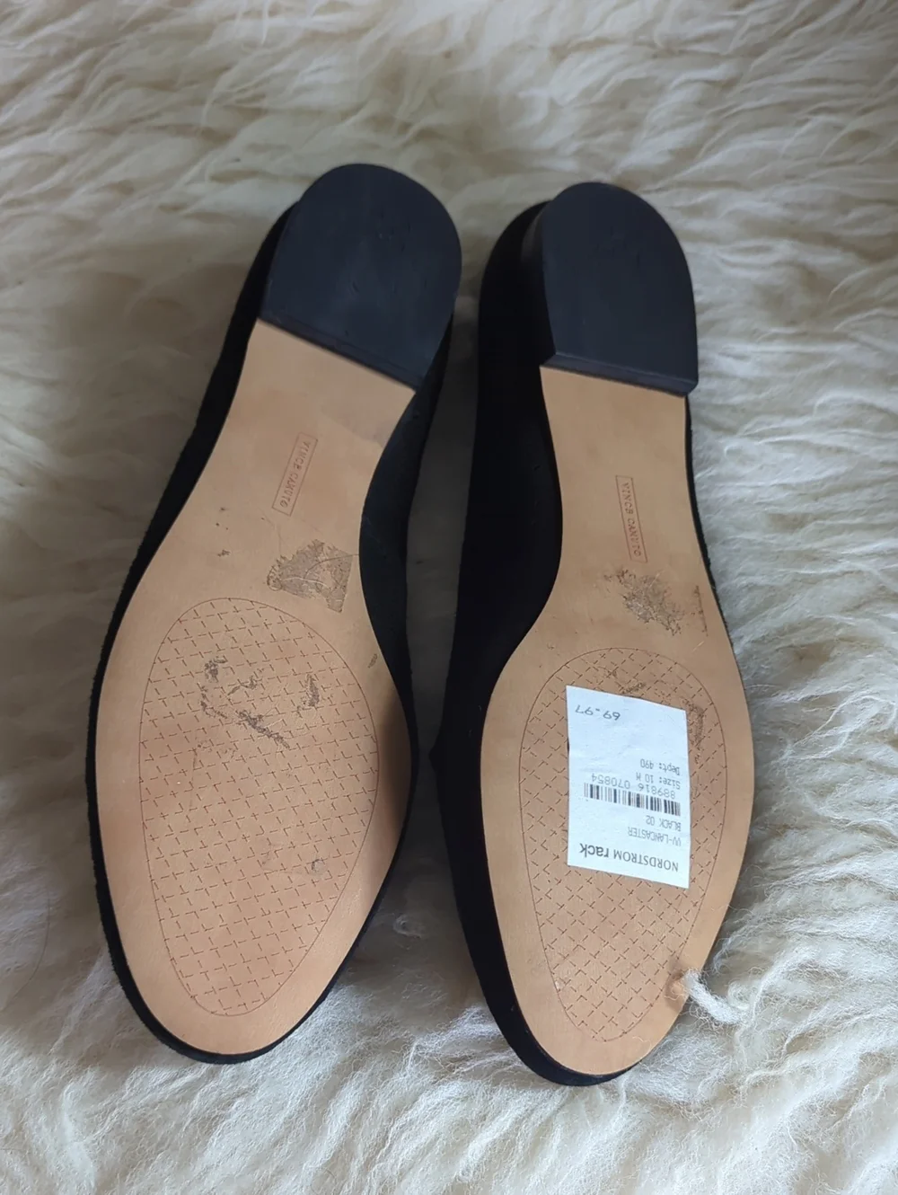 Vince Camuto - Black Laser-Cut Slip-On Flats